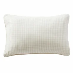 Coussin Et Housse|EMINZA Coussin rectangulaire gaze de coton (40 x 60 cm) Gaïa vichy Beige