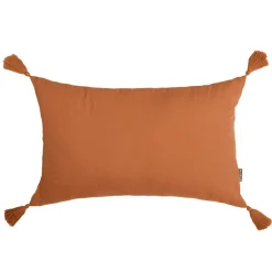 Coussin Et Housse|EMINZA Coussin rectangulaire gaze de coton (40 x 60 cm) Gaïa Abricot