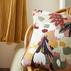 Coussin Et Housse|EMINZA Coussin rectangulaire gaze de coton (40 x 60 cm) Azel Multicolore