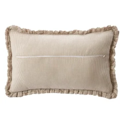 Coussin Et Housse|EMINZA Coussin rectangulaire gaze de coton (40 x 60 cm) Gaïa rayures Ficelle Rayure Ficelle
