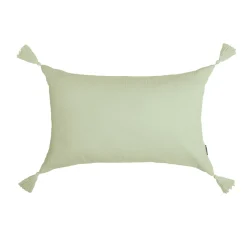 Coussin Et Housse|EMINZA Coussin rectangulaire gaze de coton (40 x 60 cm) Gaïa Vert tilleul