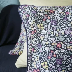 Coussin Et Housse|EMINZA Coussin rectangulaire gaze de coton (40 x 60 cm) Elya Violet