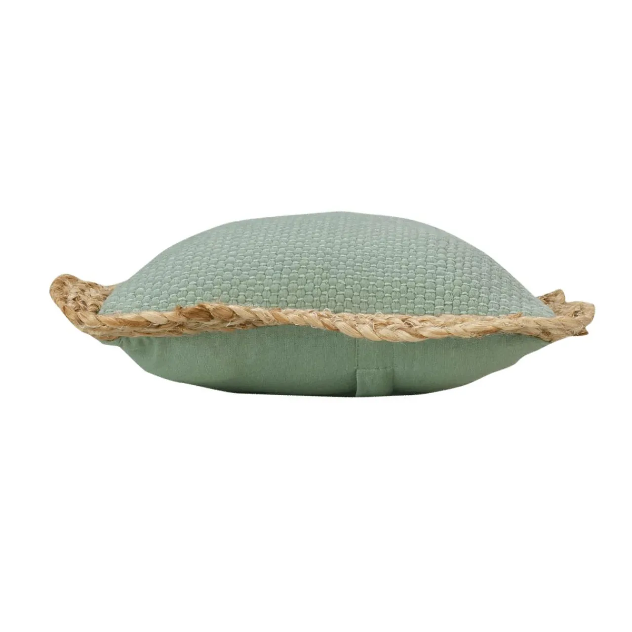 Coussin Et Housse|DOUCEUR D'INTERIEUR Coussin rectangulaire jute et coton (30 x 50 cm) Akina Vert sauge