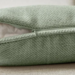 Coussin Et Housse|EMINZA Coussin rectangulaire tissé (40 x 60 cm) Alba Vert romarin