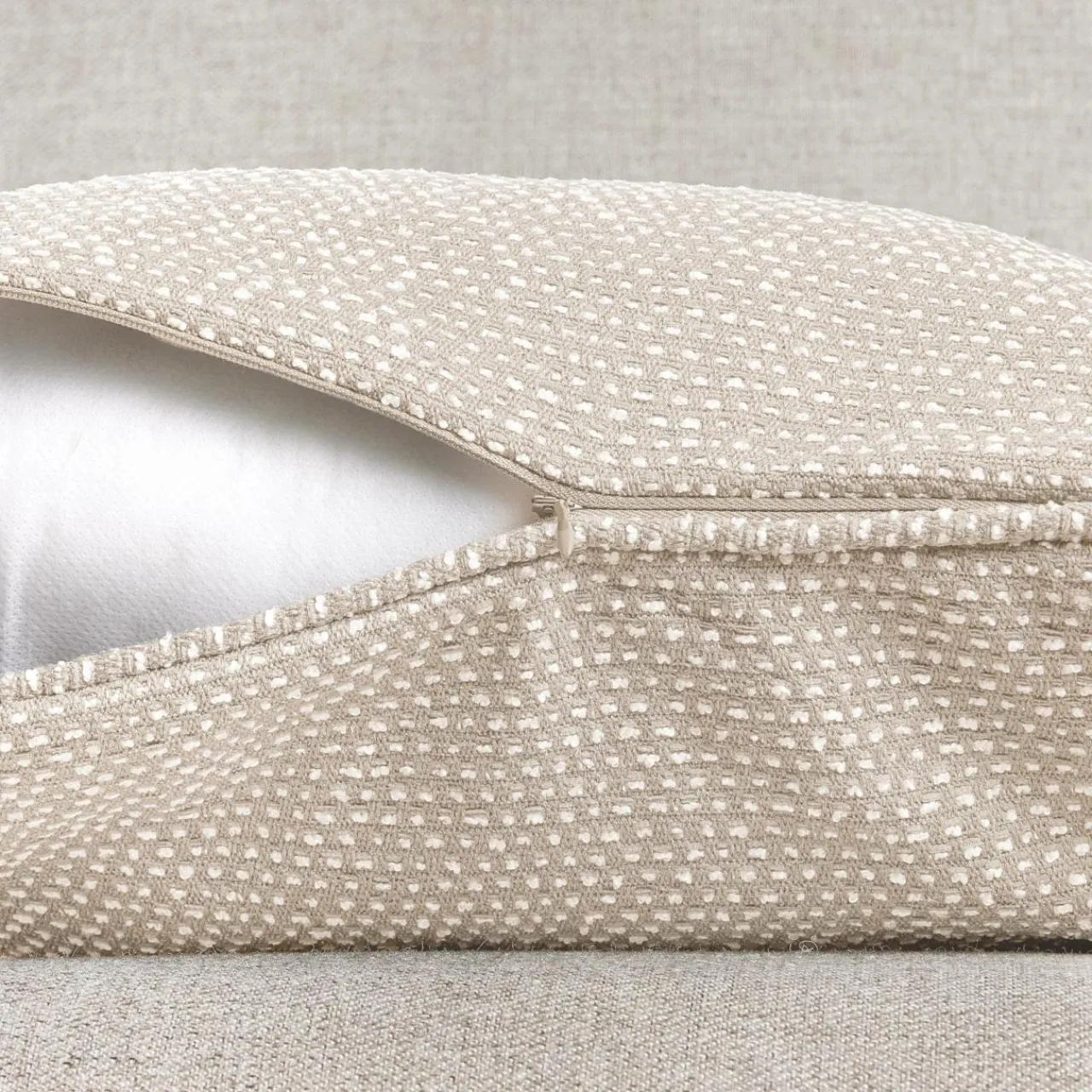 Coussin Et Housse|EMINZA Coussin rectangulaire tissé (40 x 60 cm) Oscar Taupe