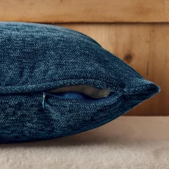 Coussin Et Housse|EMINZA Coussin rectangulaire tissé (40 x 60 cm) Magnus Bleu nuit