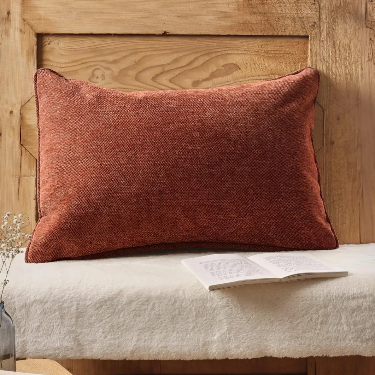 Coussin Et Housse|EMINZA Coussin rectangulaire tissé (40 x 60 cm) Magnus Terracotta