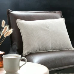 Coussin Et Housse|STOF Coussin rectangulaire velours (40 x 60 cm) Dandy Beige