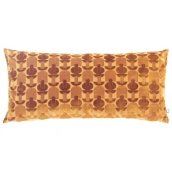 Coussin Et Housse|Atmosphera, cru017dateur d'intu017drieur Coussin rectangulaire velours (35 x 75 cm) Luna Jaune ocre