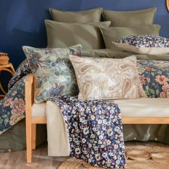 Coussin Et Housse|EMINZA Coussin rectangulaire velours (40 x 60 cm) Dolores Bleu