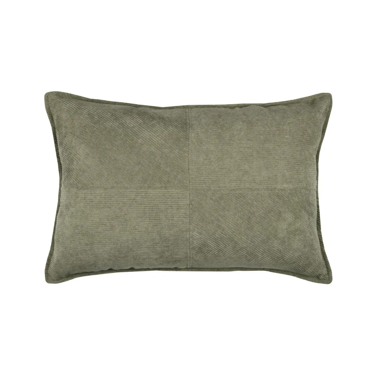 Coussin Et Housse|STOF Coussin rectangulaire velours (40 x 60 cm) Dandy Vert kaki
