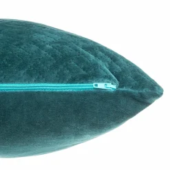 Coussin Et Housse|ATMOSPHERA Coussin rectangulaire velours (30 x 50 cm) Dolce Bleu canard