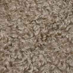 Coussin Et Housse|STOF Coussin rond bouclette (40 cm) Cosylife Taupe