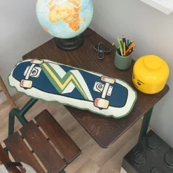 Coussin Et Plaid Enfant|Coussin Et Plaid Enfant|l'Effet Papillon Coussin rond enfant coton (65 x 25 cm) California Bleu