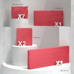 Accessoires Et Coussins|MOBELLIA Coussins de remplacement pour salon de jardin Calvi 7 places Rouge