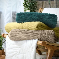 Couvre-Lit Et Édredon|LOVELY CASA Couvre-lit (180 x 210 cm) Quito Beige