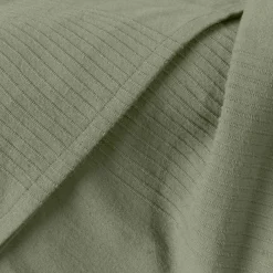 Plaid Et Jeté|Couvre-Lit Et Édredon|EMINZA Couvre-lit coton tissé (220 x 250 cm) Léa Vert romarin