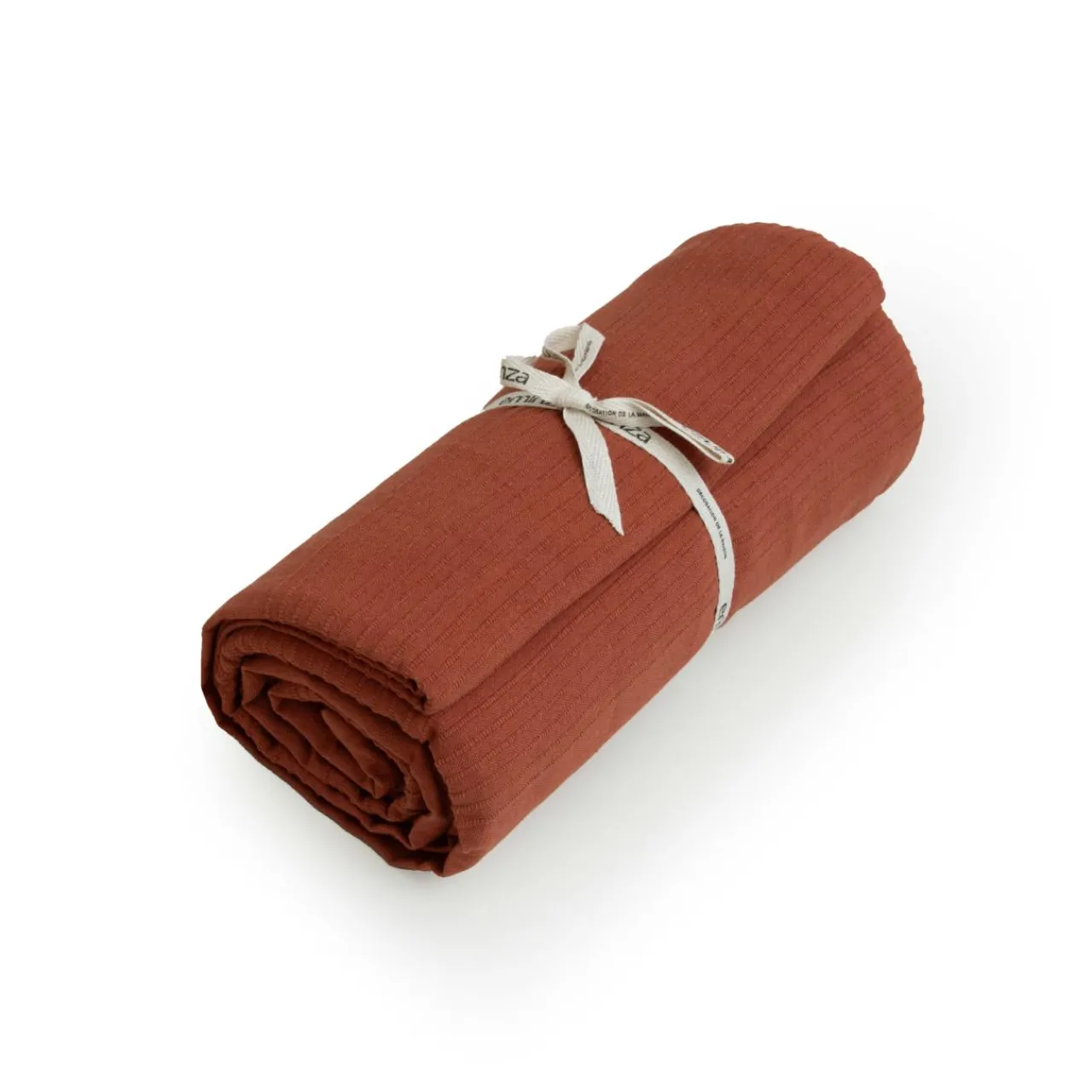 Plaid Et Jeté|Couvre-Lit Et Édredon|EMINZA Couvre-lit coton tissé (180 x 220 cm) Léa Terracotta