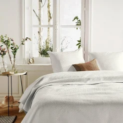 Couvre-Lit Et Édredon|ATMOSPHERA Couvre-lit et taies d'oreiller (260 x 240 cm) Dolce Ivoire