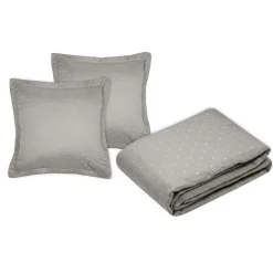 Couvre-Lit Et Édredon|STOF Couvre-lit matelassé avec deux taies d'oreiller (260 x 240 cm) Cléo Taupe