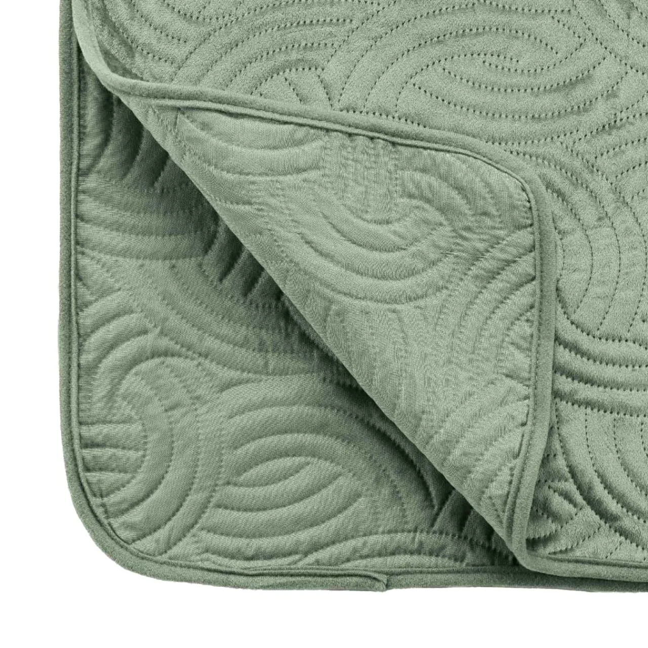 Couvre-Lit Et Édredon|douceur d'intu017drieur Couvre-lit matelassé et deux taies d'oreiller (240 x 260 cm) Solange cédre Vert