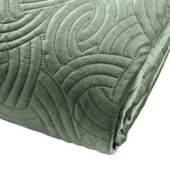 Couvre-Lit Et Édredon|douceur d'intu017drieur Couvre-lit matelassé et deux taies d'oreiller (240 x 260 cm) Solange cédre Vert