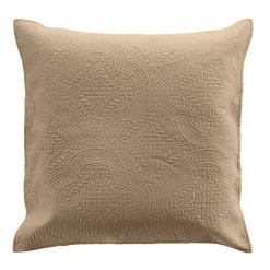 Couvre-Lit Et Édredon|douceur d'intu017drieur Couvre-lit matelassé et deux taies d'oreiller (240 x 260 cm) Romane Beige