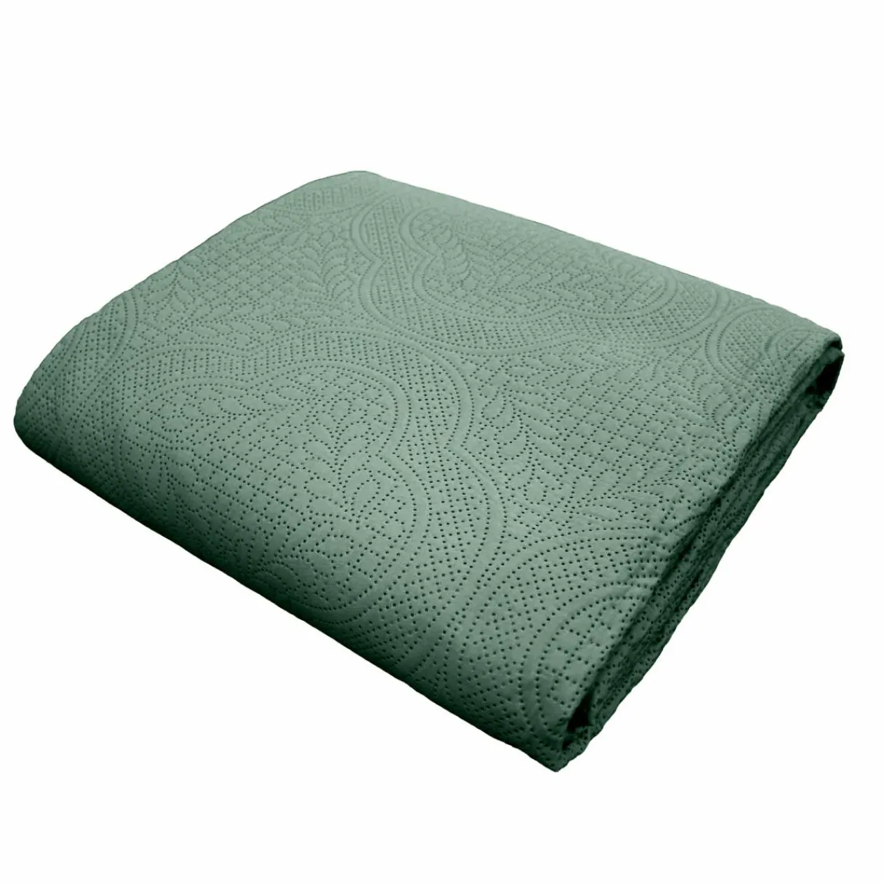 Couvre-Lit Et Édredon|douceur d'intu017drieur Couvre-lit matelassé et deux taies d'oreiller (220 x 240 cm) Romane cédre Vert