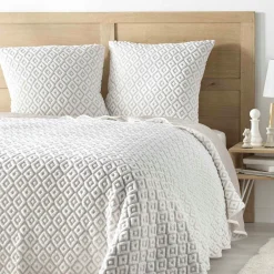 Couvre-Lit Et Édredon|douceur d'intu017drieur Couvre-lit matelassé et deux taies d'oreiller (240 x 260 cm) Joana Blanc