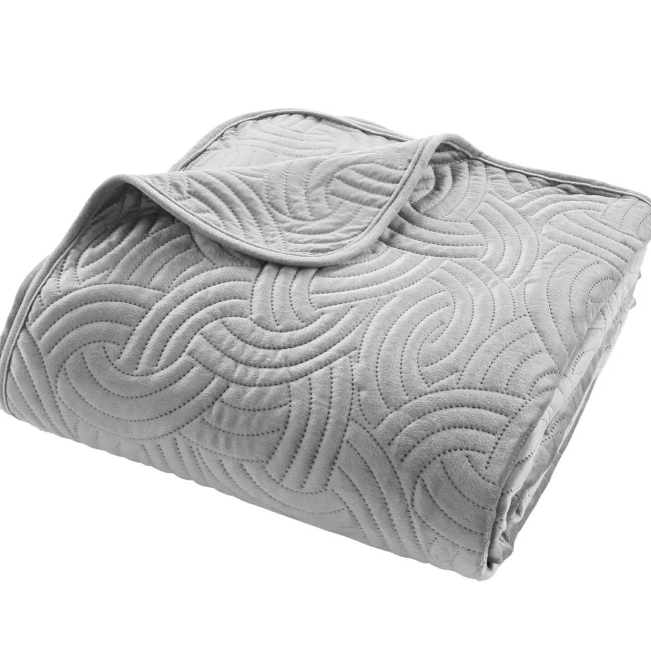 Couvre-Lit Et Édredon|douceur d'intu017drieur Couvre-lit matelassé et deux taies d'oreiller (240 x 260 cm) Solange Gris