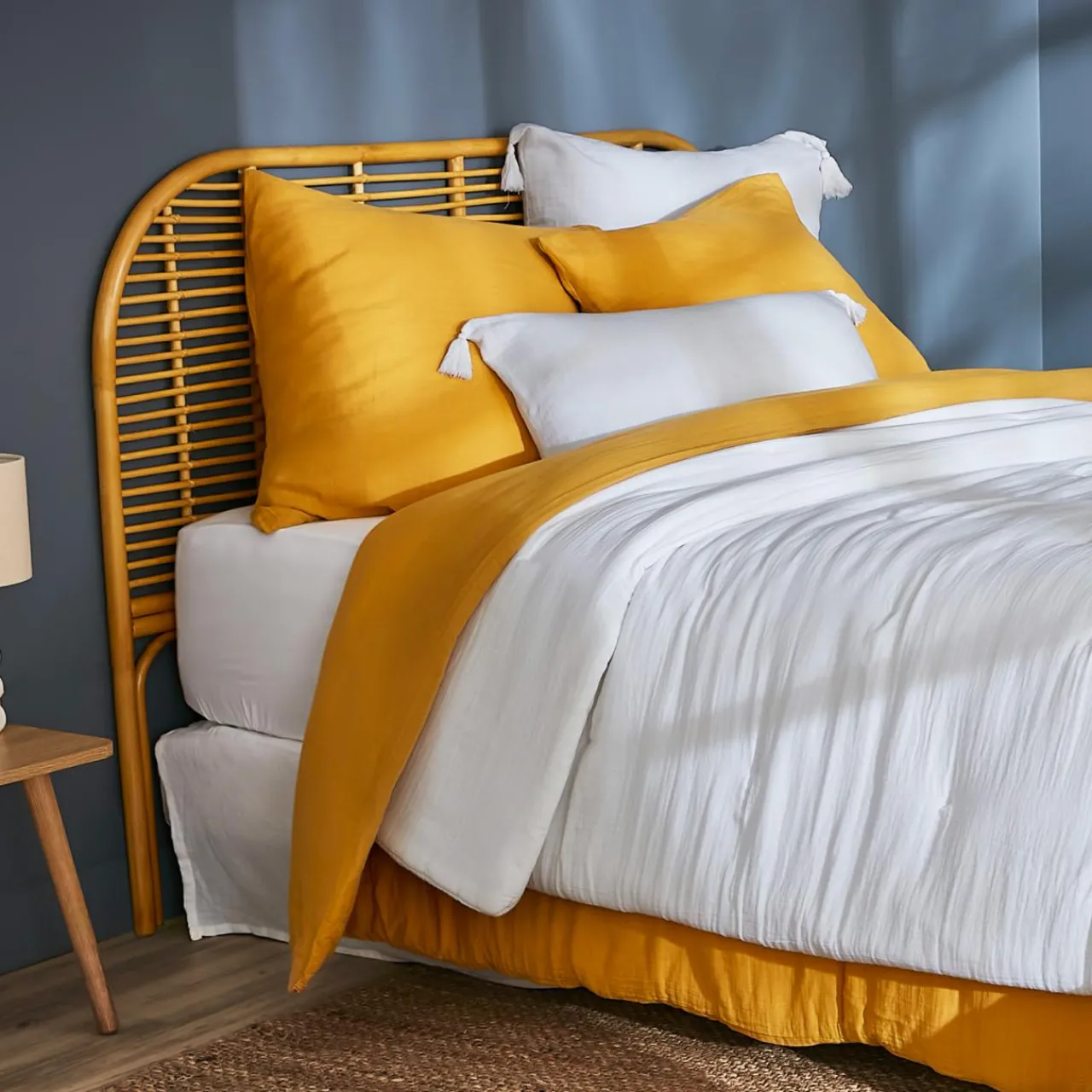 Couvre-Lit Et Édredon|EMINZA Couvre-lit matelassé gaze de coton (180 x 240 cm) Gaïa chantilly Blanc