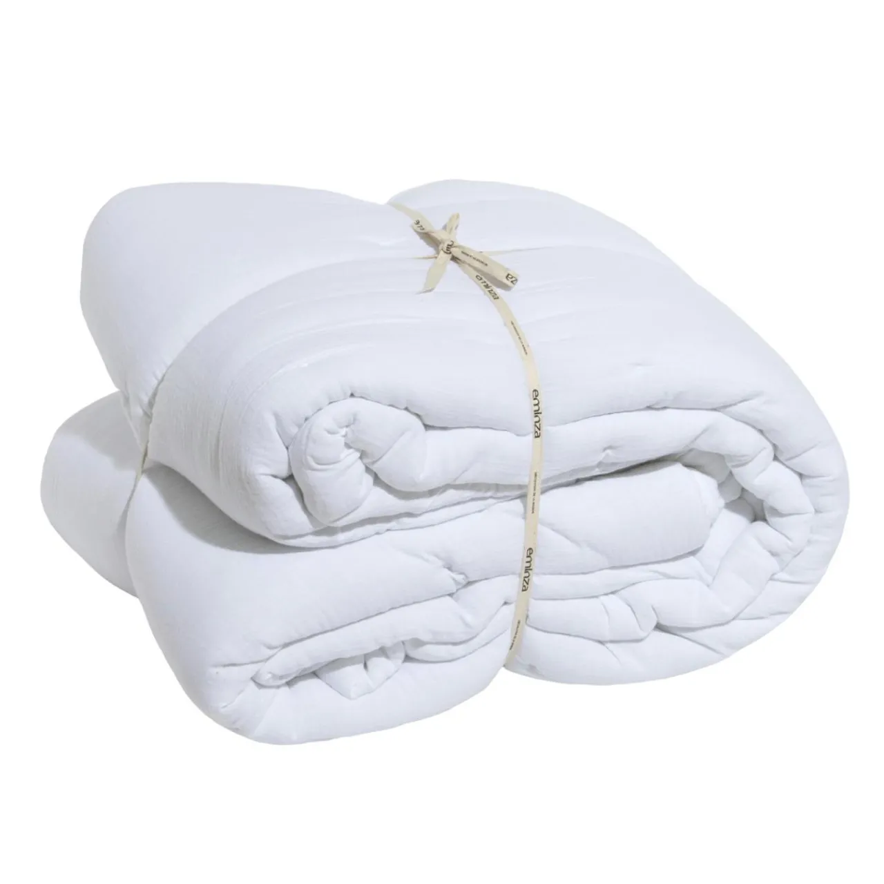 Couvre-Lit Et Édredon|EMINZA Couvre-lit matelassé gaze de coton (180 x 240 cm) Gaïa chantilly Blanc