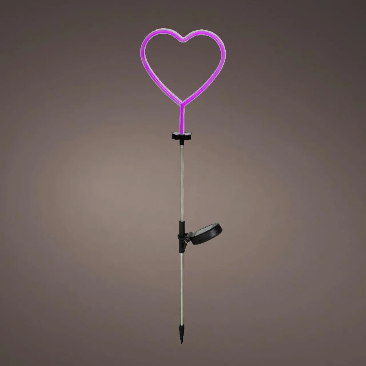Luminaire Jardin|Eclairage Extérieur|KAEMINGK Décoration lumineuse Solaire à piquer au sol (H82 cm) Coeur néon Rose