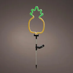 Luminaire Jardin|Eclairage Extérieur|KAEMINGK Décoration lumineuse Solaire à piquer au sol (H74 cm) Ananas néon Jaune