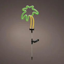 Luminaire Jardin|Eclairage Extérieur|KAEMINGK Décoration lumineuse Solaire à piquer au sol (H74 cm) Palmier néon Vert
