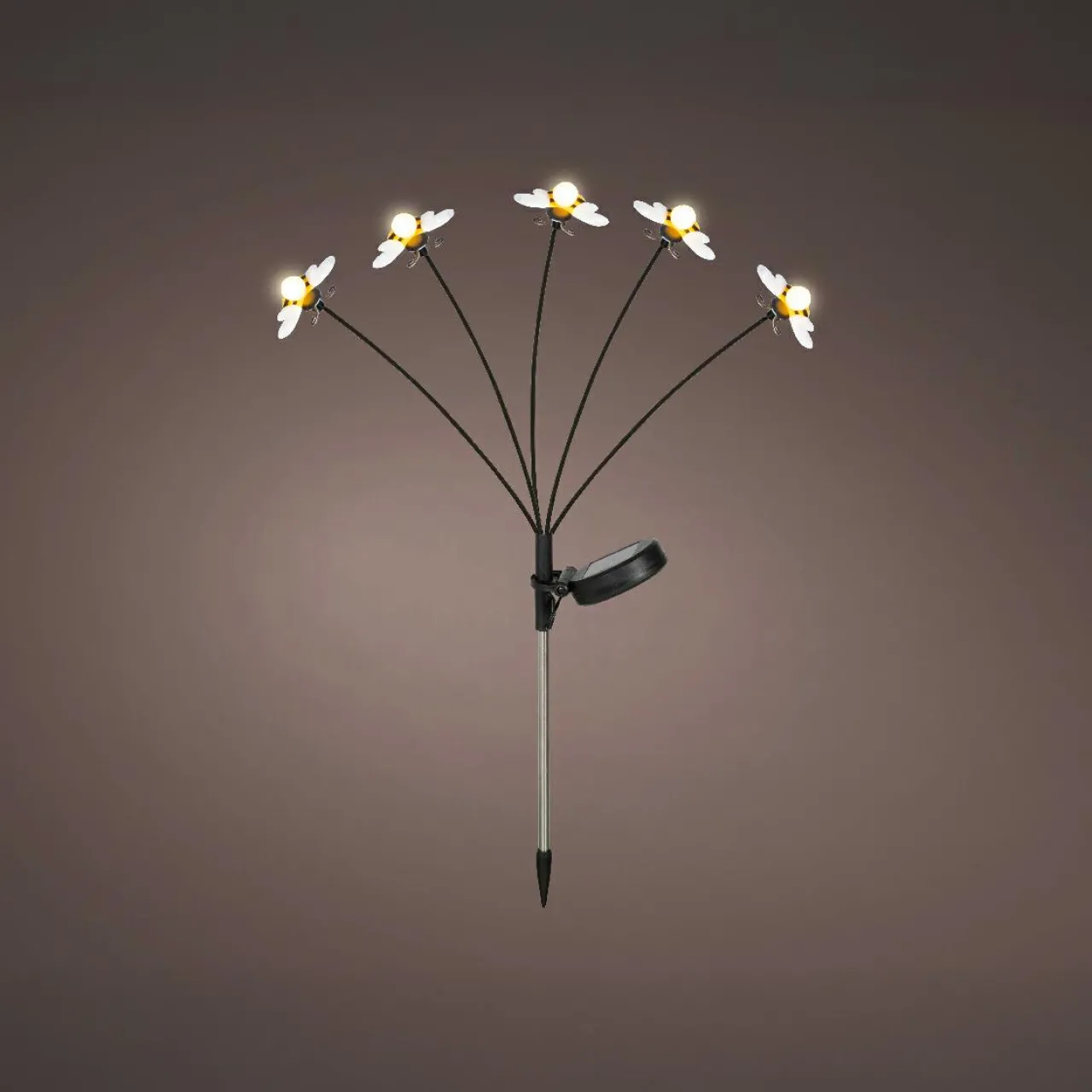 Luminaire Jardin|Eclairage Extérieur|KAEMINGK Décoration lumineuse Solaire à piquer au sol (H60 cm) Abeilles et blanc chaud Jaune