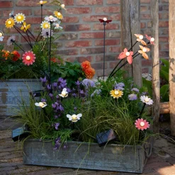 Luminaire Jardin|Eclairage Extérieur|KAEMINGK Décoration lumineuse Solaire à piquer au sol (H60 cm) Papillons et blanc chaud Jaune