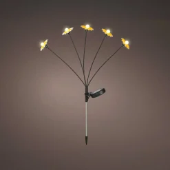 Luminaire Jardin|Eclairage Extérieur|KAEMINGK Décoration lumineuse Solaire à piquer au sol (H60 cm) Marguerites et blanc chaud Jaune