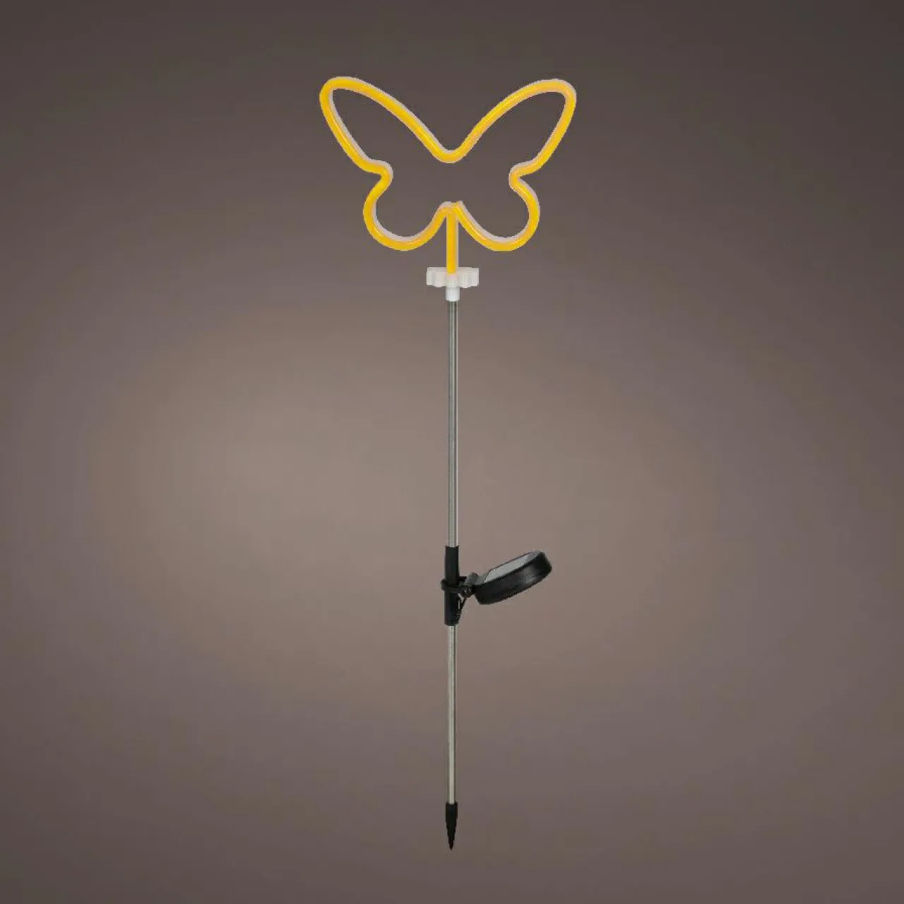 Luminaire Jardin|Eclairage Extérieur|KAEMINGK Décoration lumineuse Solaire à piquer au sol (H85 cm) Papillon néon Jaune
