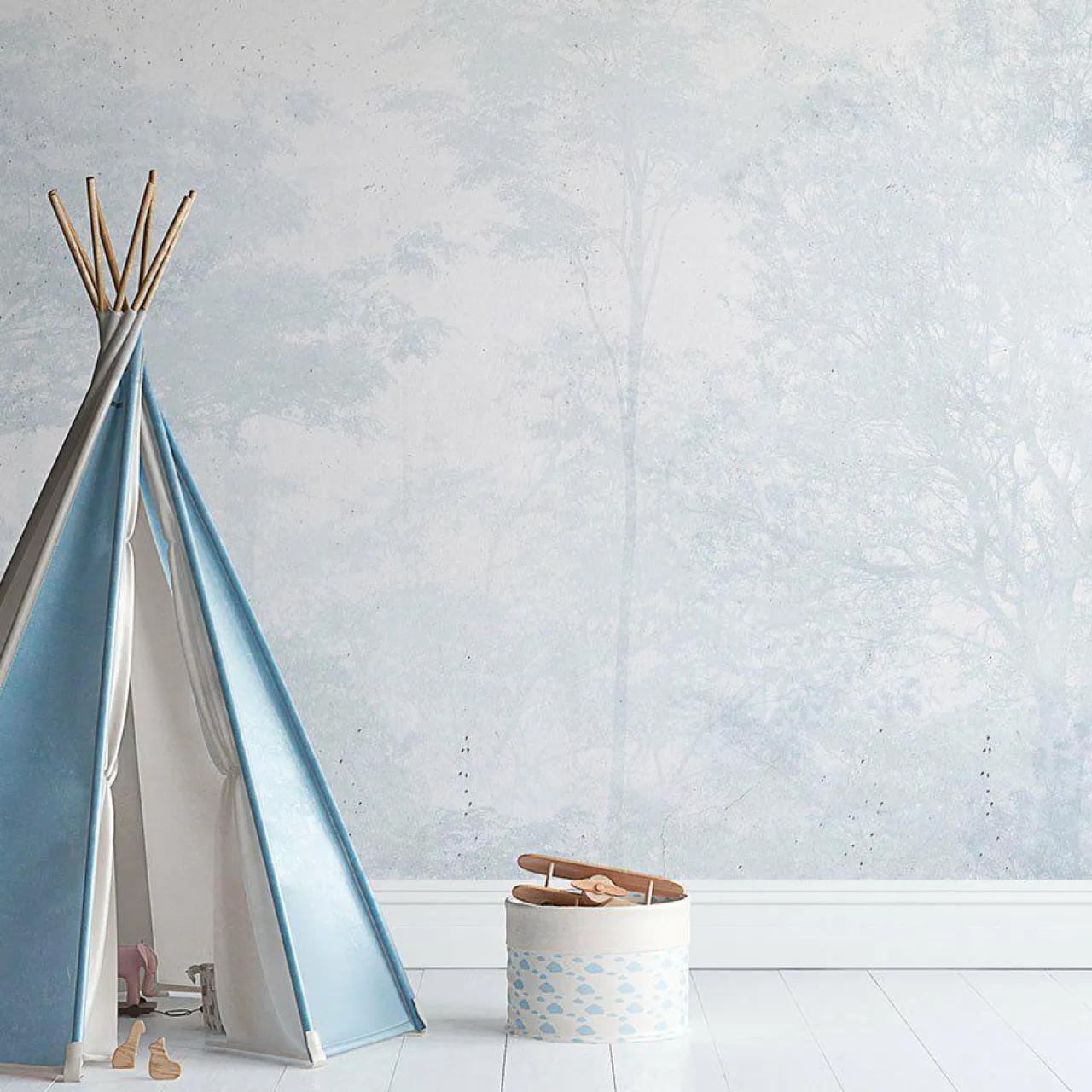 Décoration Murale Adhésive|MOTIF Décoration murale adhésive (257 x 260 cm) Dream Forest Bleu