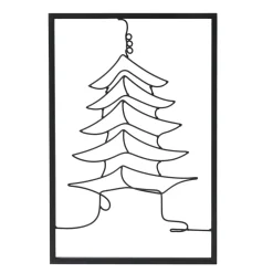 Toile, Cadre, Déco Murale|EMINZA Décoration murale en métal (H80 cm) Temple Noir