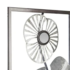 Toile, Cadre, Déco Murale|ATMOSPHERA Décoration murale en métal (H61 cm) Flora Argent