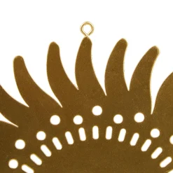 Toile, Cadre, Déco Murale|OSTARIA Décation murale en métal (D18 cm) Soleil Or
