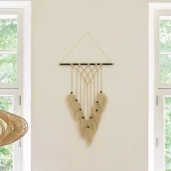 Toile, Cadre, Déco Murale|ATMOSPHERA Décoration murale Macramé (H68 cm) Safari Lin