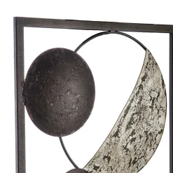 Toile, Cadre, Déco Murale|ATMOSPHERA Decoration murale métal (H61 cm) Ethnic Noir