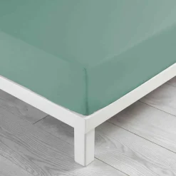 Drap Housse|DOUCEUR D'INTERIEUR Drap housse coton lavé (140 x 190 cm) Linette Vert sauge