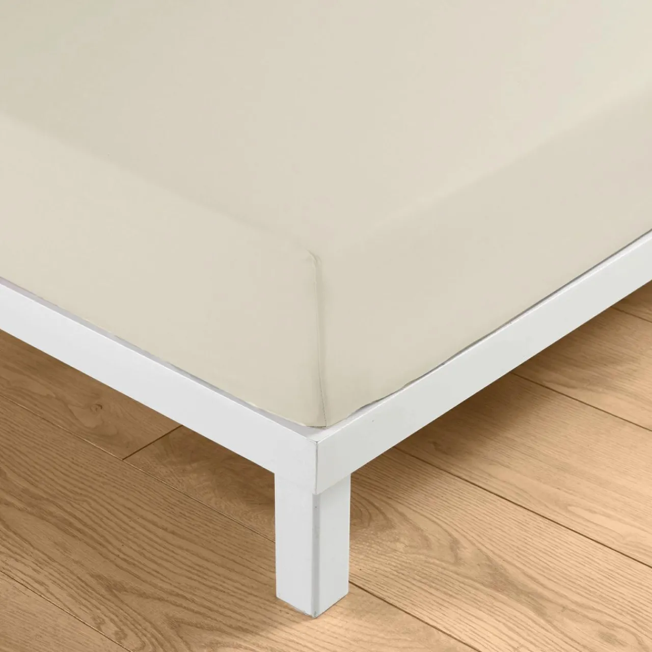 Drap Housse|douceur d'intu017drieur Drap housse coton lavé (160 x 200 cm) Linella Ivoire