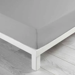 Drap Housse|DOUCEUR D'INTERIEUR Drap housse coton lavé (140 x 190 cm) Linette Gris
