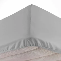Drap Housse|DOUCEUR D'INTERIEUR Drap housse coton lavé (140 x 190 cm) Linette Gris