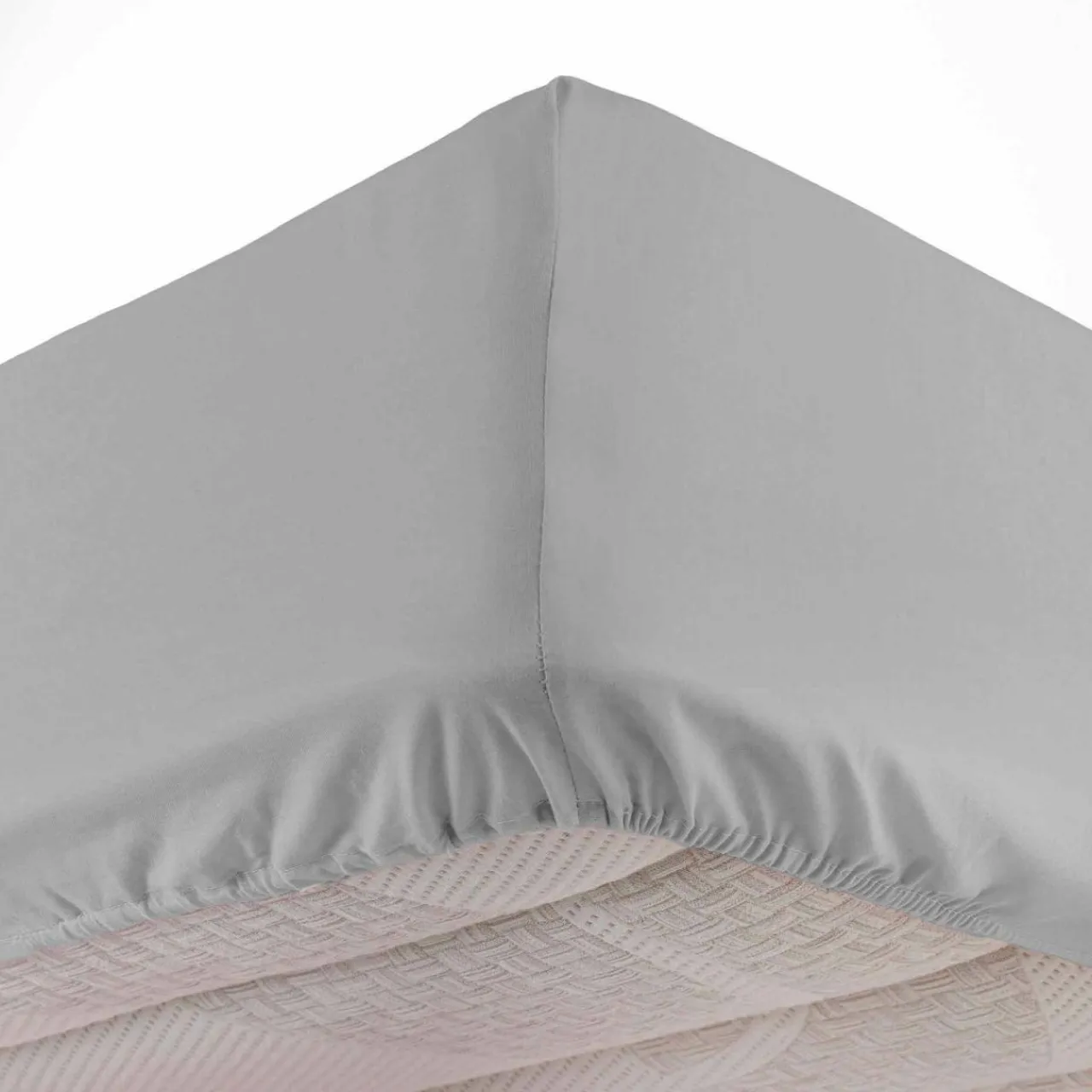 Drap Housse|DOUCEUR D'INTERIEUR Drap housse coton lavé (140 x 190 cm) Linette Gris